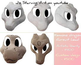 Dragon fursuit head ych